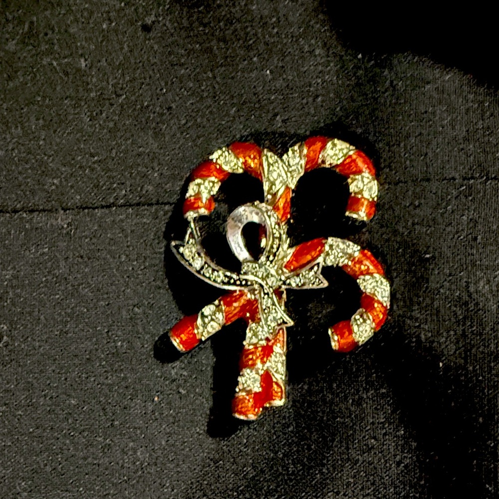 Festive Candy Cane Brooch